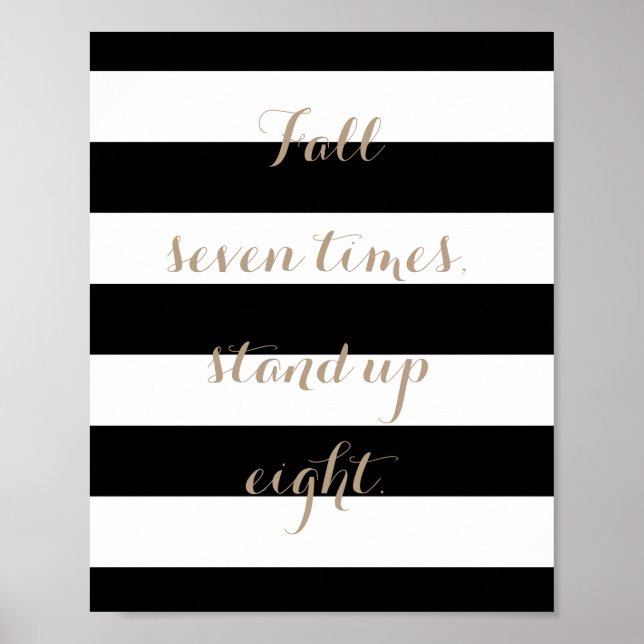 Fall Seven Times, Stand Up Eight Poster (Front)