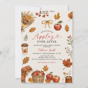 Fall She Found Appley Ever After Bridal Shower Invitation