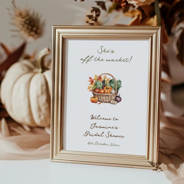 Fall She's Off the Market Bridal Shower Welcome Poster (Creator Uploaded)