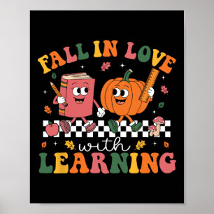 Fall Shirts For Teachers Kids Fall In Love With Le Poster