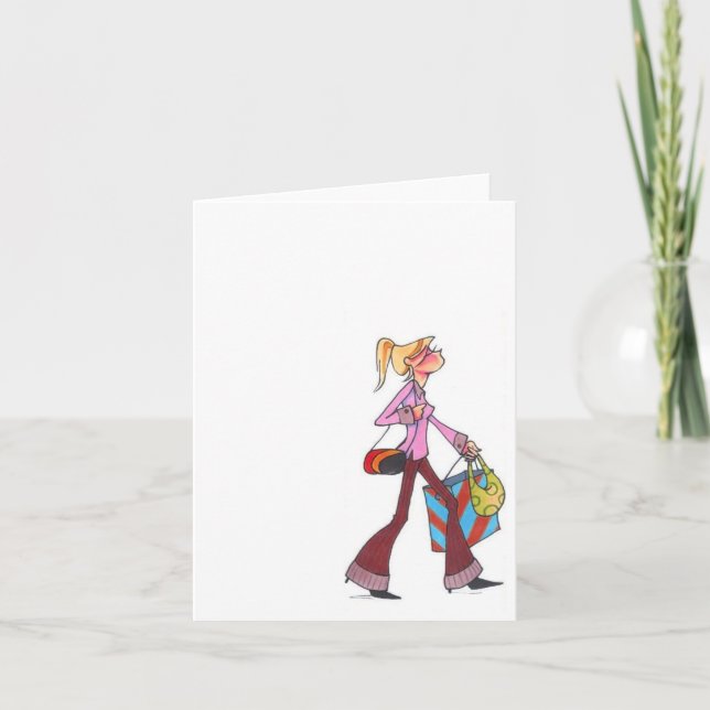 fall shopping women notecard (Front)