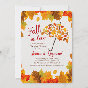 Fall Shower Umbrella Invitation