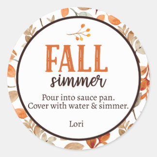 Fall Simmer Classic Round Sticker