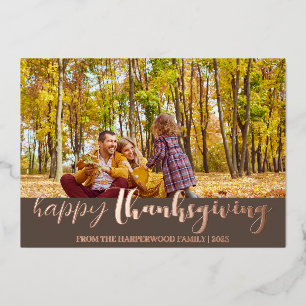 Fall Simple Typography thanksgiving family photo
