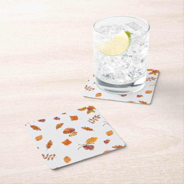 fall square paper coaster (Insitu)