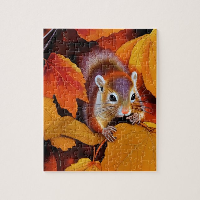 Fall Squirrel Puzzle (Vertical)