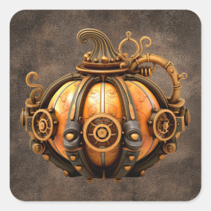 Fall Steampunk Pumpkins Stickers