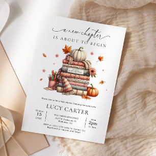 Fall Storybook Book New Chapter Baby Shower Invitation