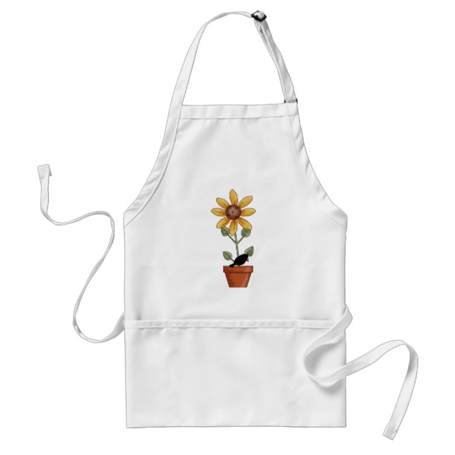 Fall Sunflower adult kitchen apron (Front)