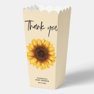 Fall Sunflower Baby Shower Favour Box