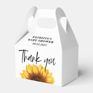 Fall Sunflower Baby Shower Favour Box