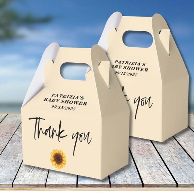 Fall Sunflower Baby Shower Favour Box (Creator Uploaded)