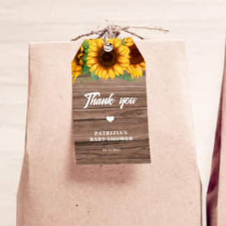Fall Sunflower | Baby Shower Gift Tags