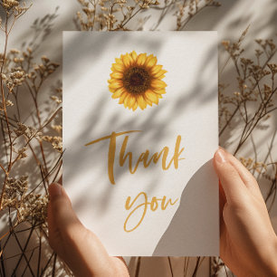 Fall Sunflower Baby Shower Thank You Card
