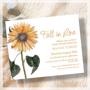 Fall Sunflower   Bridal Shower Invitation
