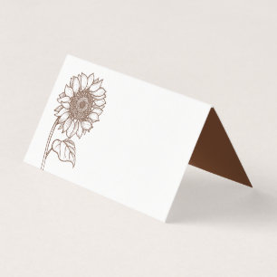 Fall Sunflower Brown Wedding Floral Bridal Shower
