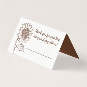 Fall Sunflower Brown Wedding Floral Bridal Shower