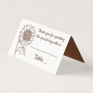 Fall Sunflower Brown Wedding Floral Bridal Shower