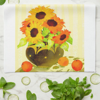 Fall Sunflower Kitchen Tea Towel