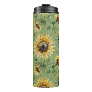 Fall Sunflowers Thermal Tumbler
