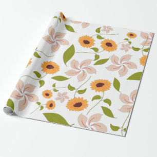 Fall Sunflowers Wrapping Paper