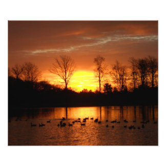 fall sunrise photo print