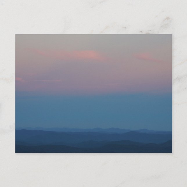 Fall Sunset in the Blue Ridge Mountains Postcard (Front)