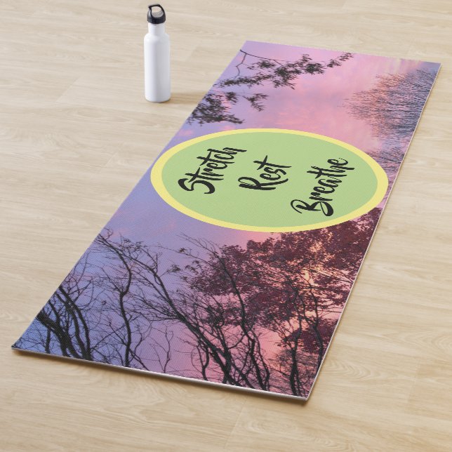 Fall Sunset Stretch Rest Breathe Yoga Mat (In Situ)