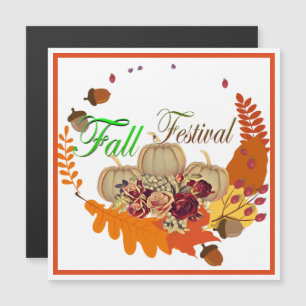 Fall Sunshine Colours Foliage Pumpkin Floral Magne