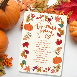 Fall Surround Thanksgiving Menu