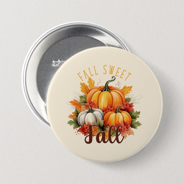 Fall Sweet Fall 7.5 Cm Round Badge (Front & Back)