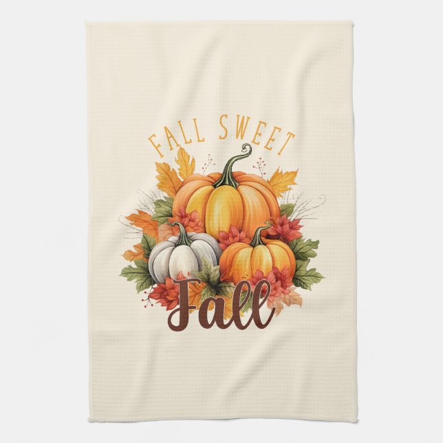 Fall Sweet Fall Tea Towel (Vertical)
