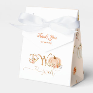 Fall sweet little pumpkin two sweet birthday party favour box