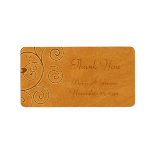 Fall Swirls Autumn Wedding Labels