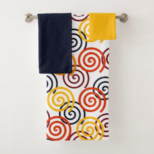 Fall Swirls Bath Towel Set