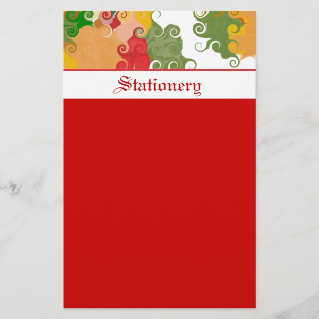 Fall Swirls In Stationery (Front)