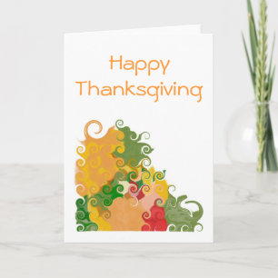Fall Swirls In-Thanksgiving Card