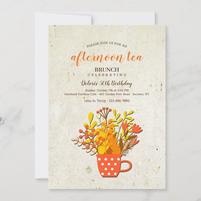 Fall Tea Invitation (Front)