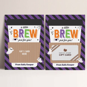 Fall Teacher Halloween Coffee Gift Card holder