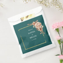 Fall Teal Watercolor Terracotta Floral wedding