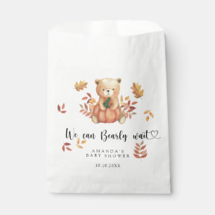Fall teddy bear Baby Shower Favour Bags