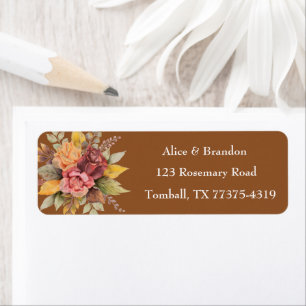 Fall Terracotta Autumn Rustic Boho Wedding Label