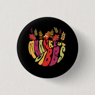 fall thanksgiving day specia 3 cm round badge