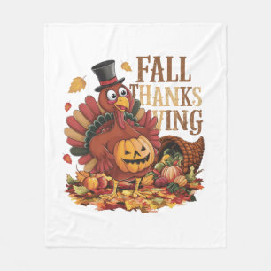 fALL THANKSGIVING Fleece Blanket
