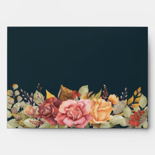 Fall/Thanksgiving Floral Border Return Address Envelope