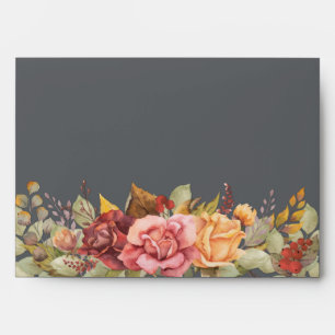 Fall/Thanksgiving Floral Border Return Address Envelope
