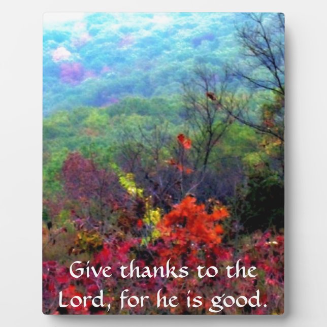 Fall Thanksgiving Photograph Plaque (Front)