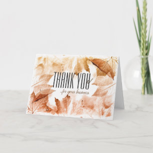 Fall Thanksgiving Thank you Cards Business