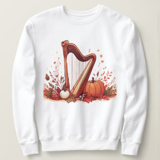 Fall Theme Harp Pumpkin Sweatshirt
