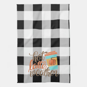Fall Themed Home Decor with Buffalo check Tea Towel